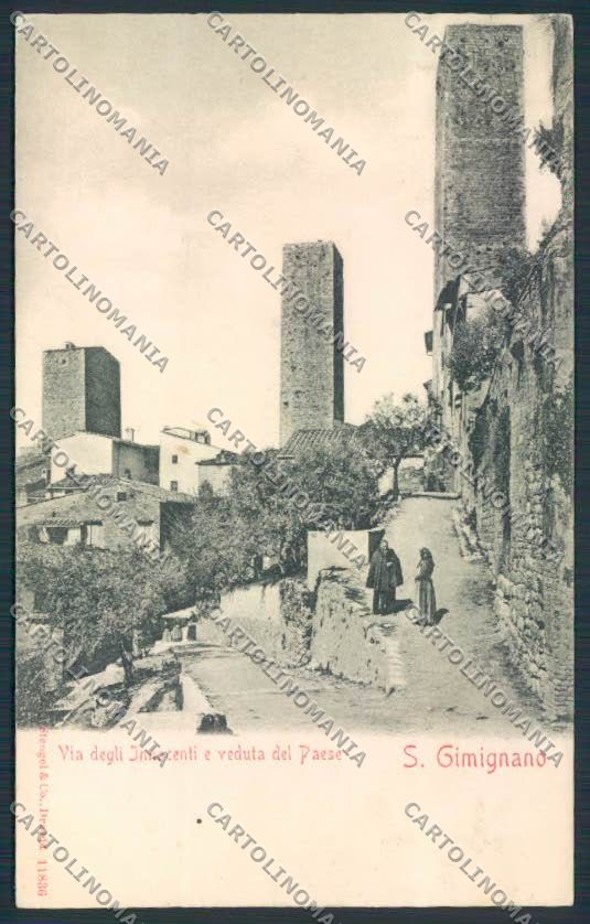Siena San Gimignano cartolina MV0583 – fronte