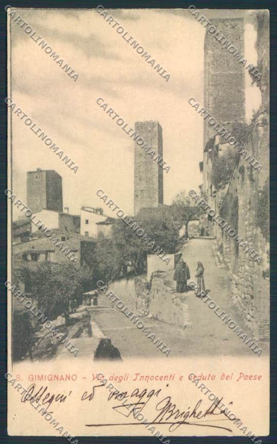 Siena San Gimignano cartolina MV0584 – fronte