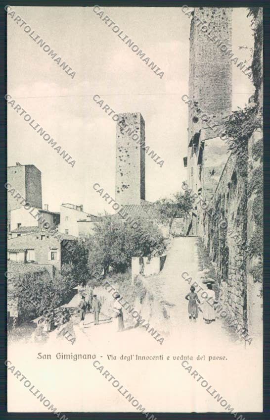 Siena San Gimignano cartolina MV0585 – fronte