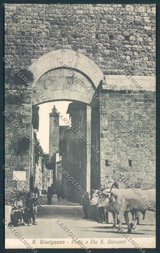 Siena San Gimignano cartolina MV0587 – fronte