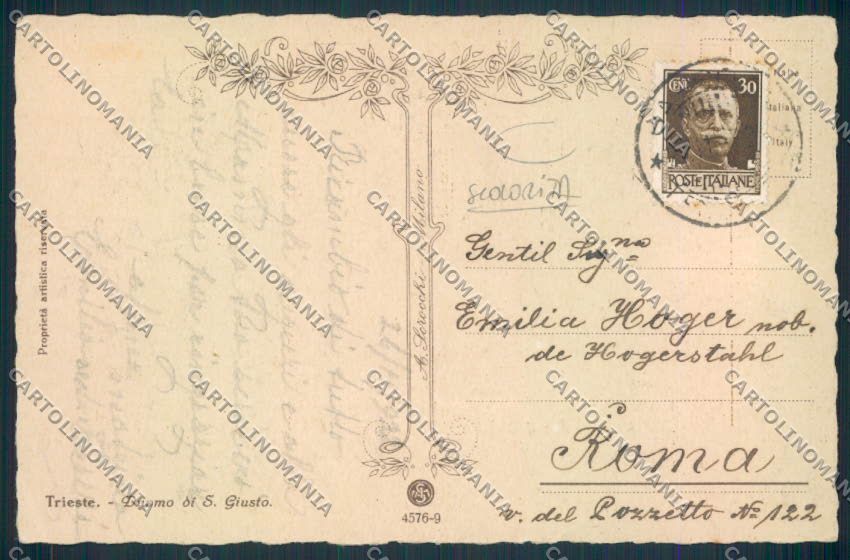 Trieste San Giusto SCOLORITA cartolina MV0601 – retro
