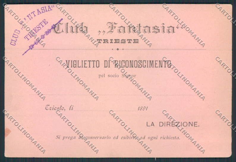 Trieste Commerciale Cartoncino formato cartolina MV0616 – fronte