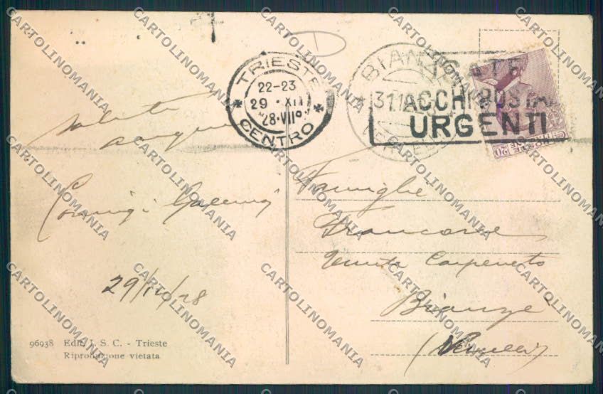 Trieste Tram cartolina MV0623 – retro