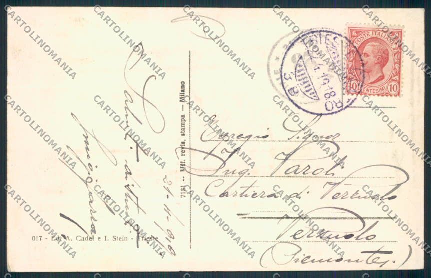 Trieste Faro cartolina MV0628 – retro
