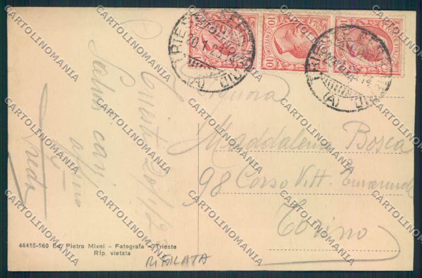 Trieste RIFILATA cartolina MV0635 – retro
