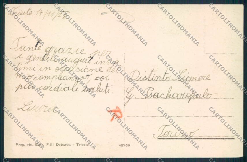 Trieste Mercato cartolina MV0636 – retro