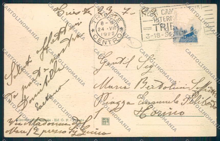 Trieste cartolina MV0640 – retro