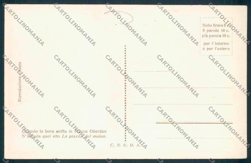 Trieste Bora cartolina MV0649 – retro