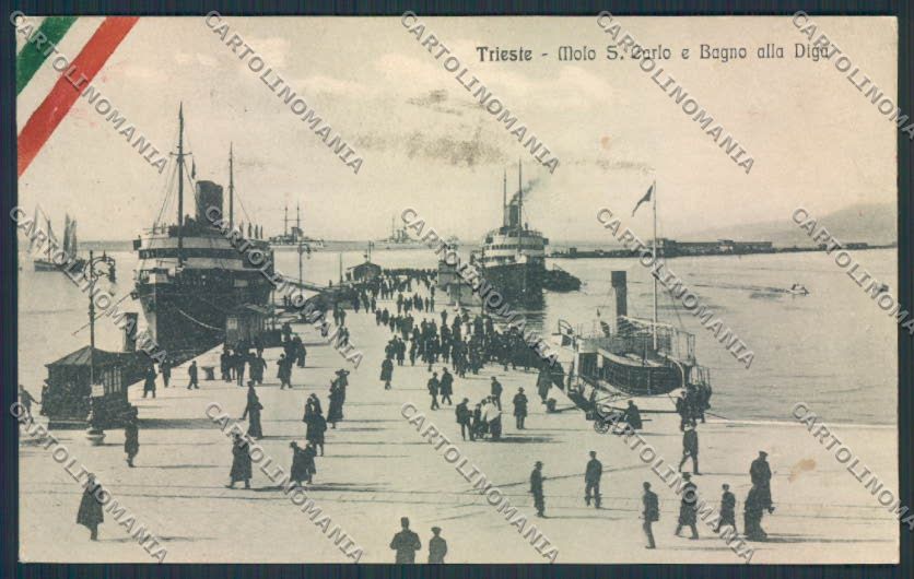 Trieste RIFILATA cartolina MV0686 – fronte