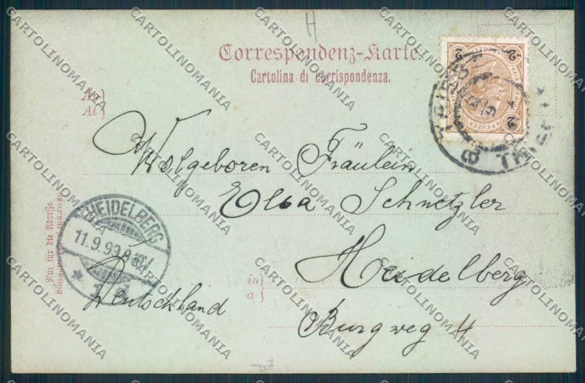 Trieste Gruss Notturna cartolina MV0703 – retro