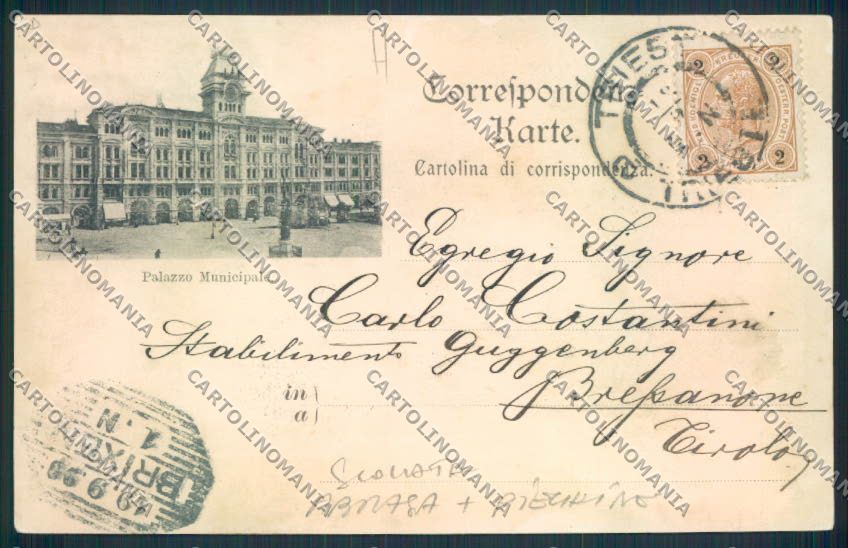 Trieste D'Angeli SCOLLATA cartolina MV0707 – retro