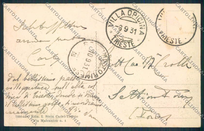 Trieste Opicina cartolina MV0737 – retro