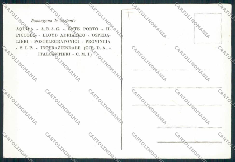Trieste Filatelia FG cartolina MV0764 – retro