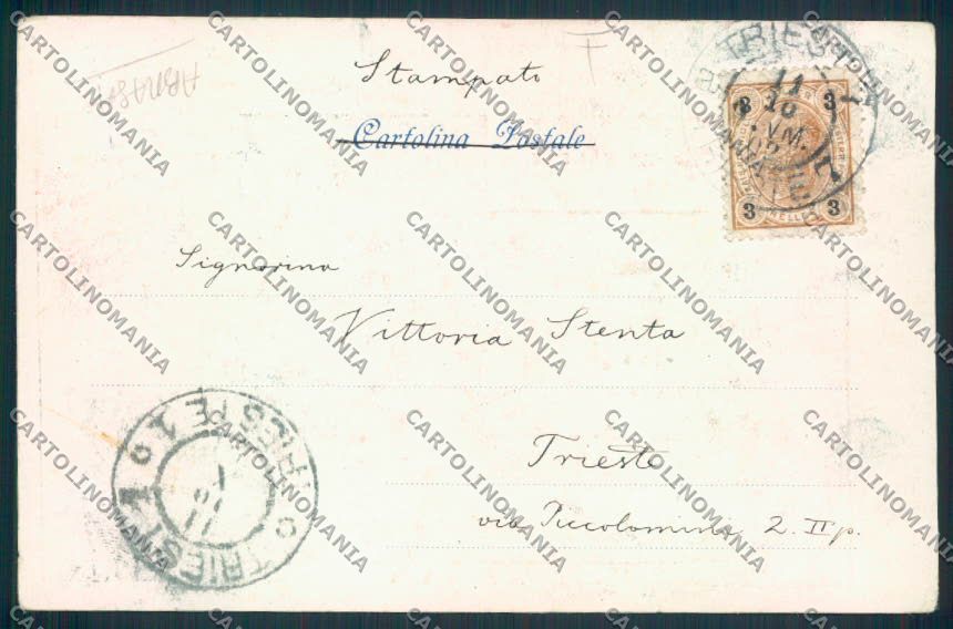 Trieste ABRASA Saluti da cartolina MV0767 – retro
