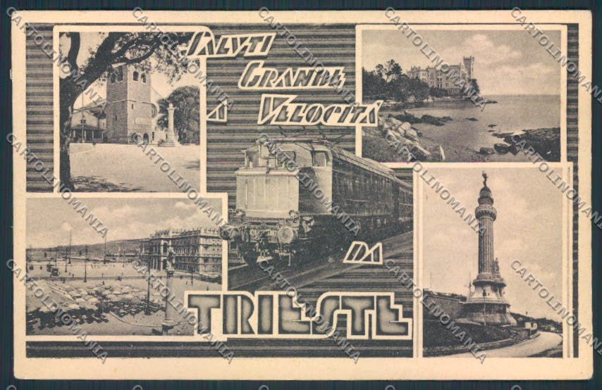 Trieste Saluti Grande Velocità cartolina MV0778 – fronte