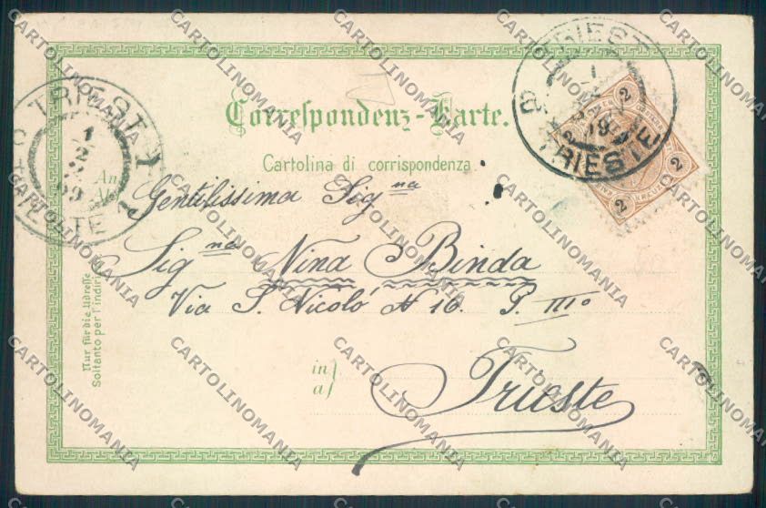 Trieste Saluti da cartolina MV0784 – retro