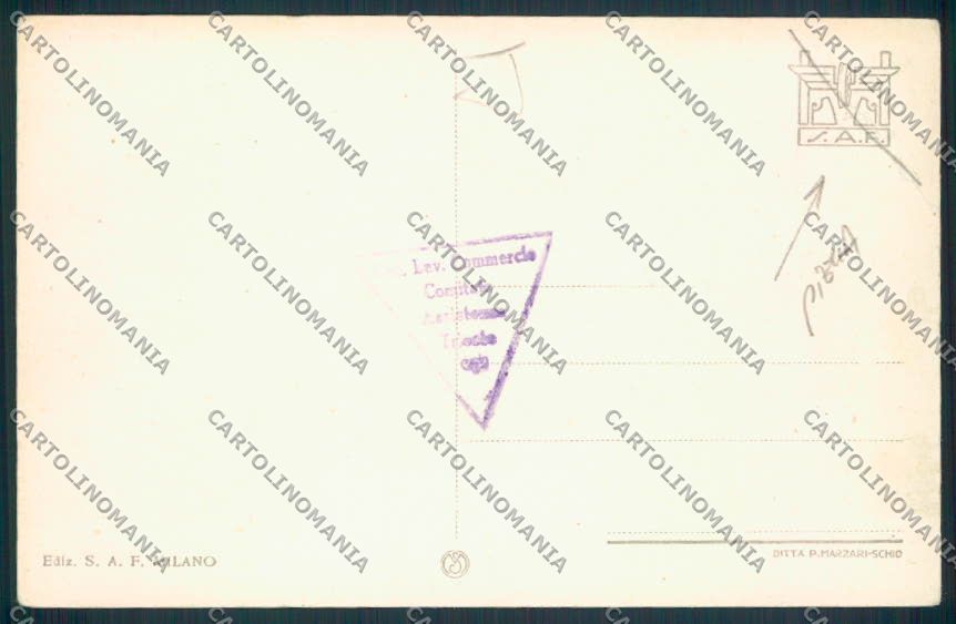 Trieste Saluti Velocità PIEGA Gruss cartolina MV0793 – retro