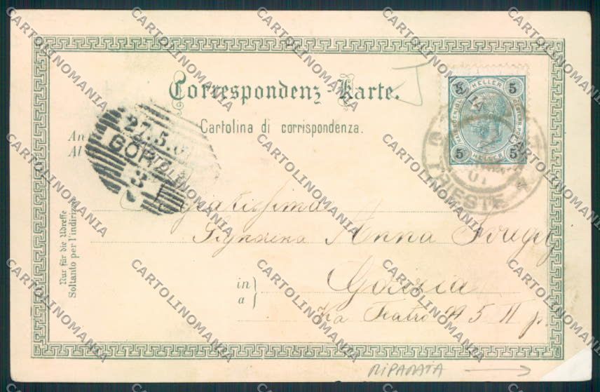 Trieste RIPARATA Gruss cartolina MV0796 – retro
