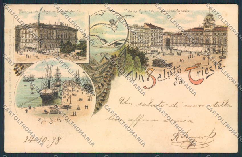 Trieste PIEGHINE Gruss cartolina MV0819 – fronte
