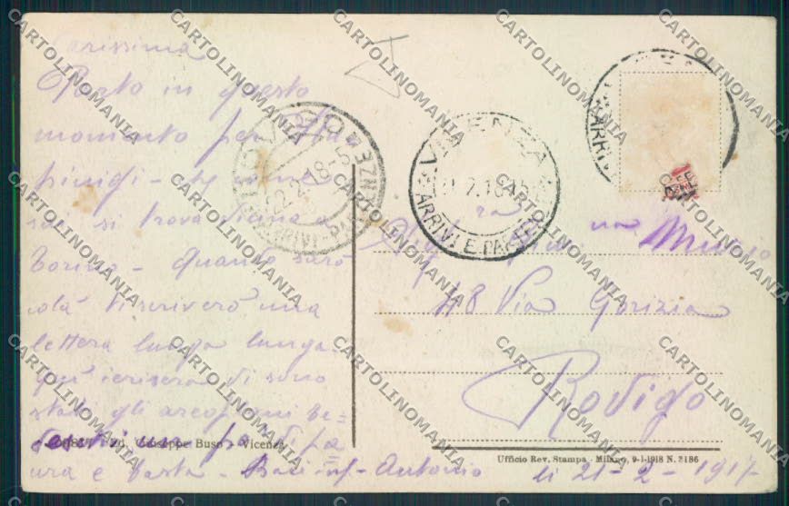 Vicenza cartolina MV0836 – retro