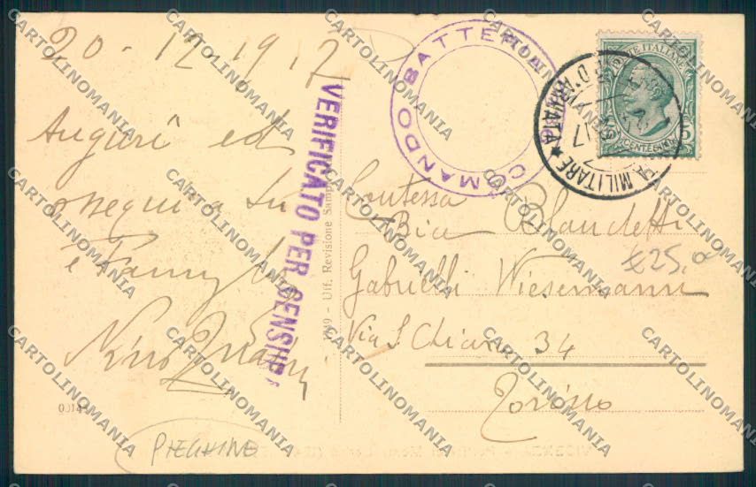 Vicenza Monteberico PIEGHINE cartolina MV0847 – retro