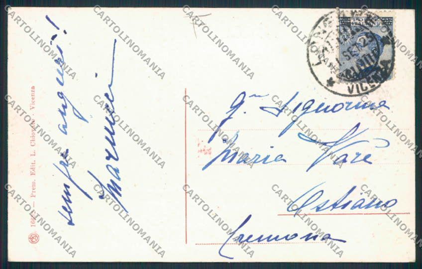 Vicenza Monteberico cartolina MV0855 – retro