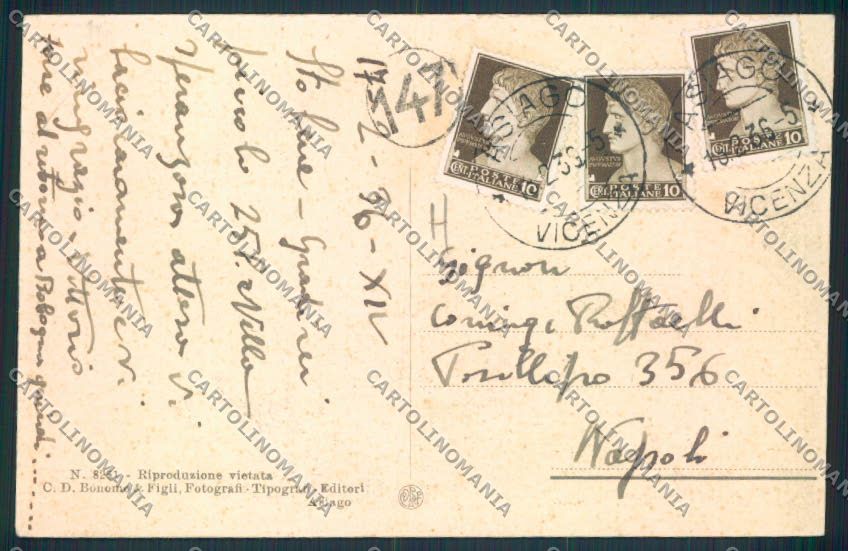 Vicenza Asiago Sci cartolina MV0969 – retro