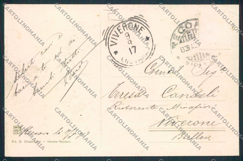 Vicenza Recoaro cartolina MV1013 – retro