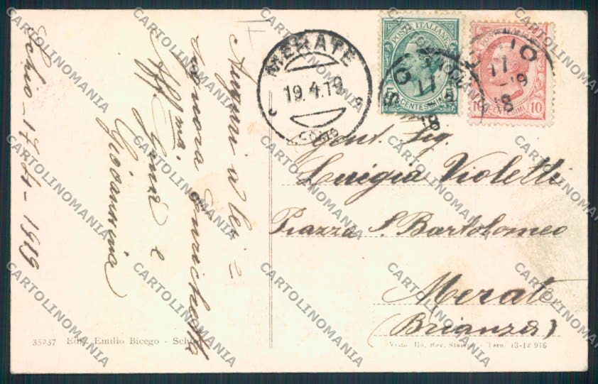 Vicenza Schio cartolina MV1058 – retro