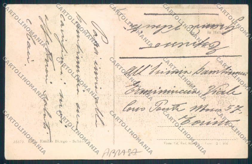 Vicenza Schio ABRASA cartolina MV1059 – retro