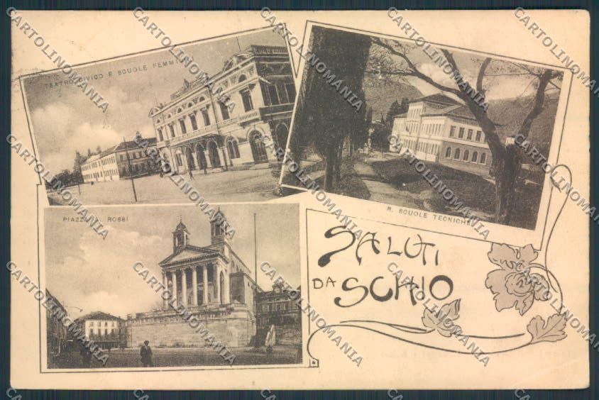 Vicenza Schio PIEGHINA Saluti da cartolina MV1074 – fronte