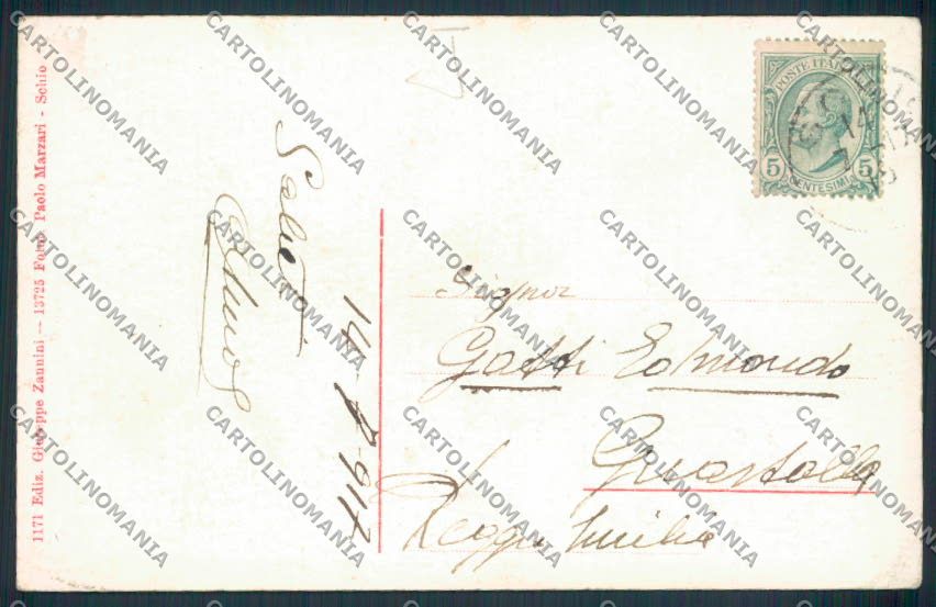 Vicenza Schio Stazione cartolina MV1076 – retro