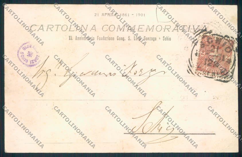 Vicenza Schio cartolina MV1083 – retro