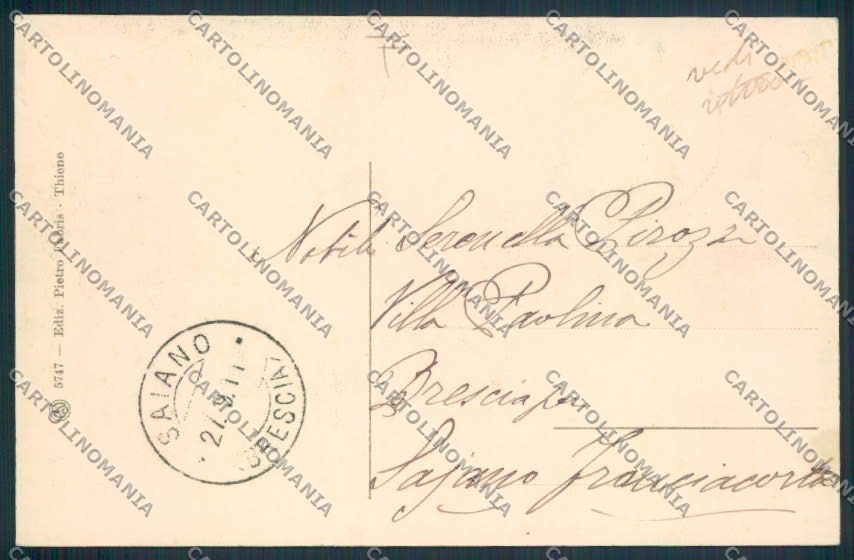 Vicenza Thiene cartolina MV1098 – retro