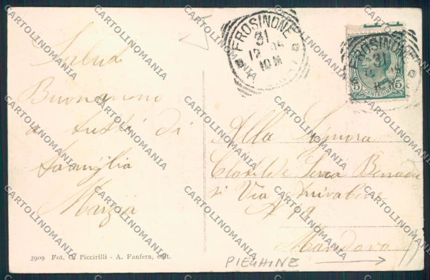 Frosinone PIEGHINE cartolina MV1130 – retro