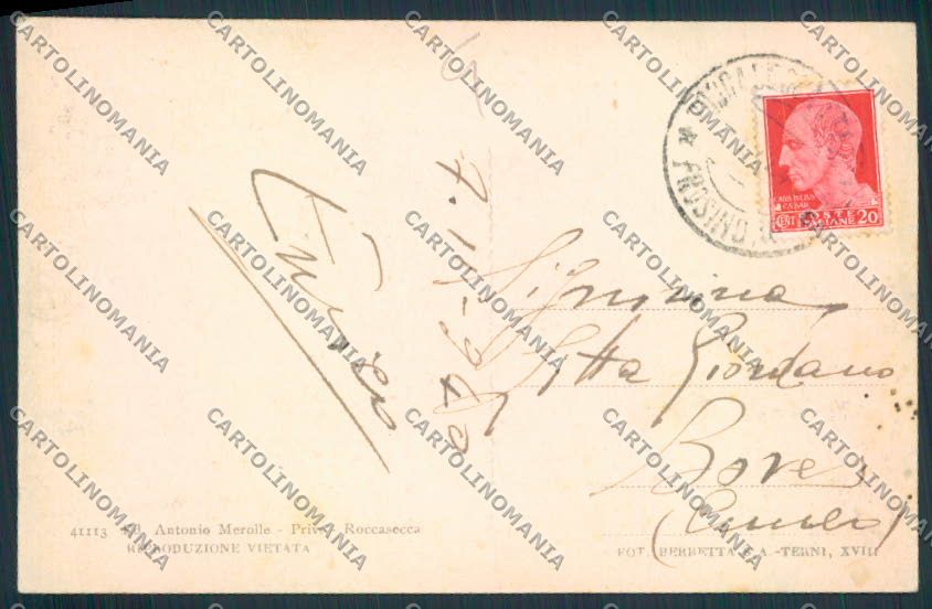 Frosinone Roccasecca cartolina MV1154 – retro