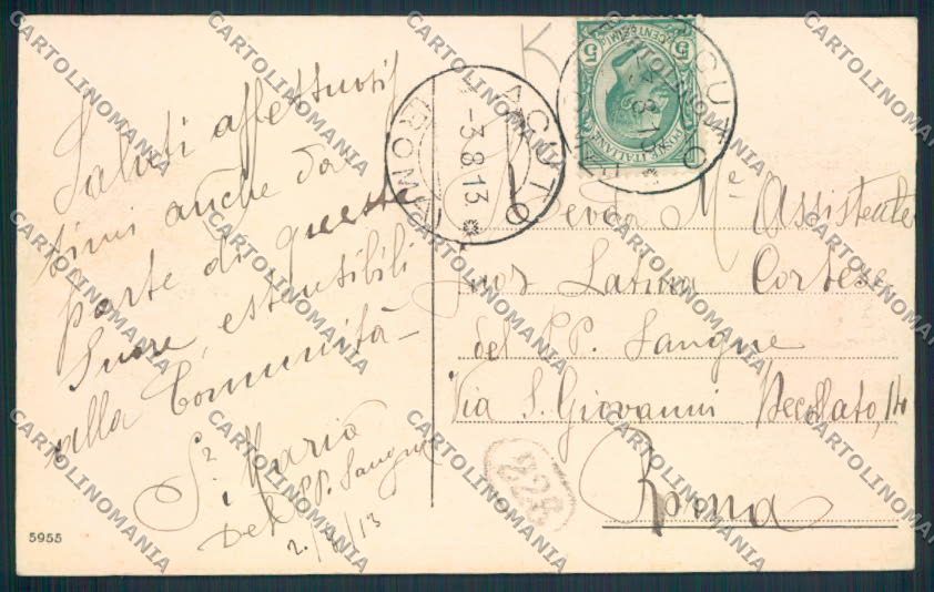 Frosinone Acuto Saluti da cartolina MV1209 – retro
