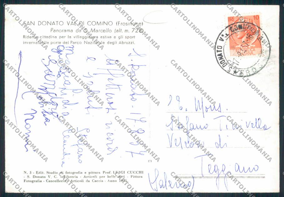 Frosinone San Donato Foto FG cartolina MV1250 – retro