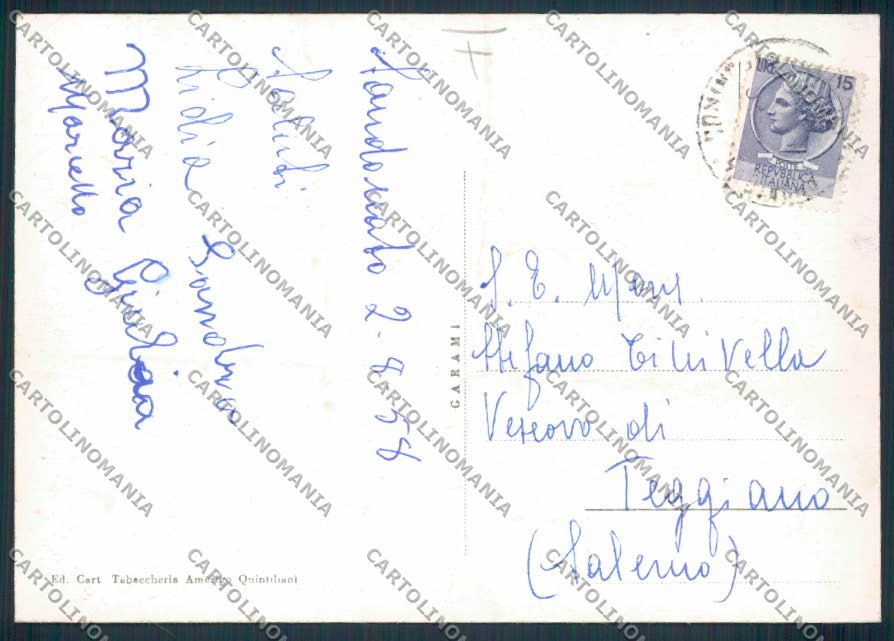 Frosinone San Donato FG cartolina MV1262 – retro