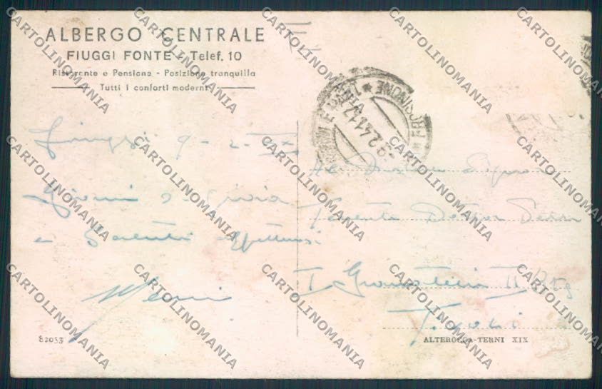 Frosinone Fiuggi cartolina MV1311 – retro