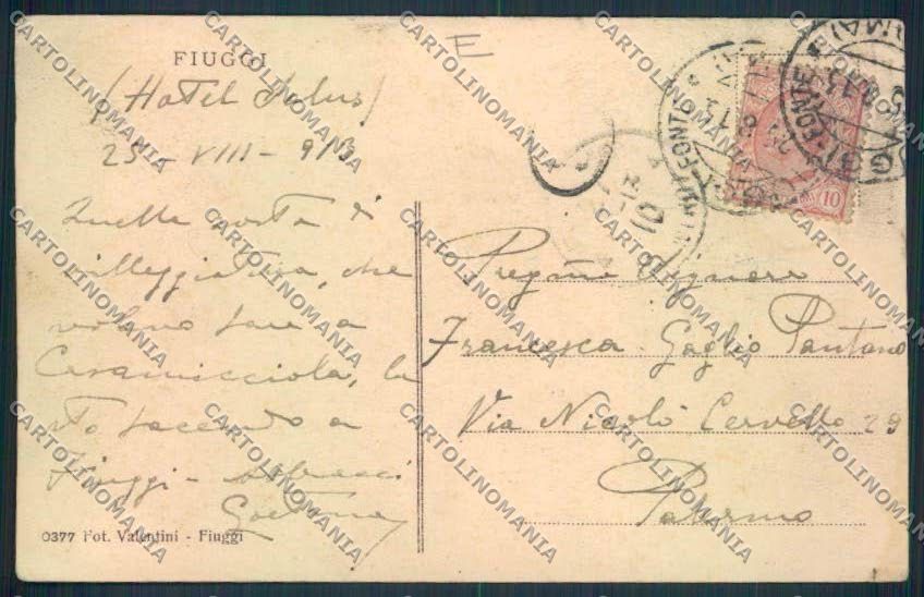 Frosinone Fiuggi cartolina MV1314 – retro