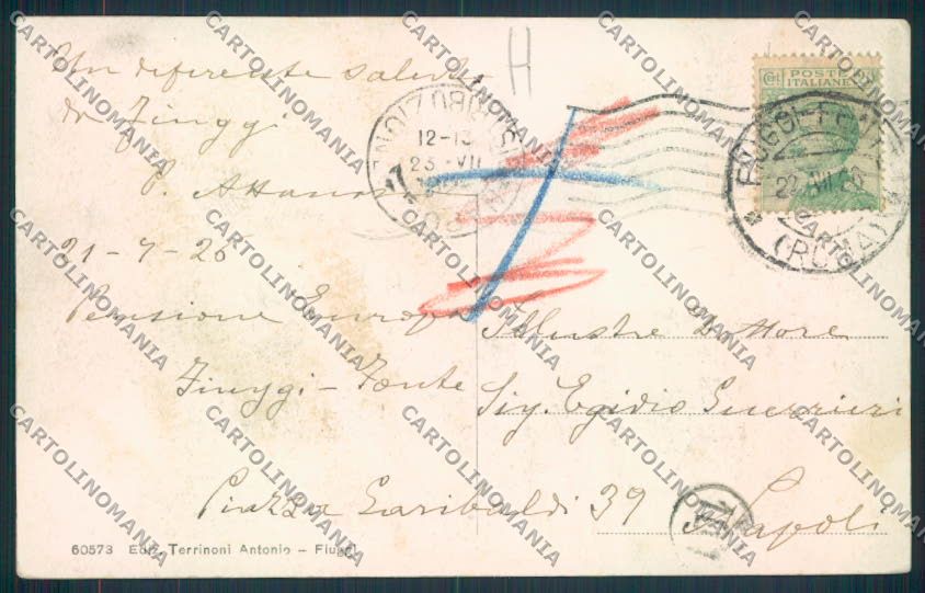 Frosinone Fiuggi cartolina MV1332 – retro