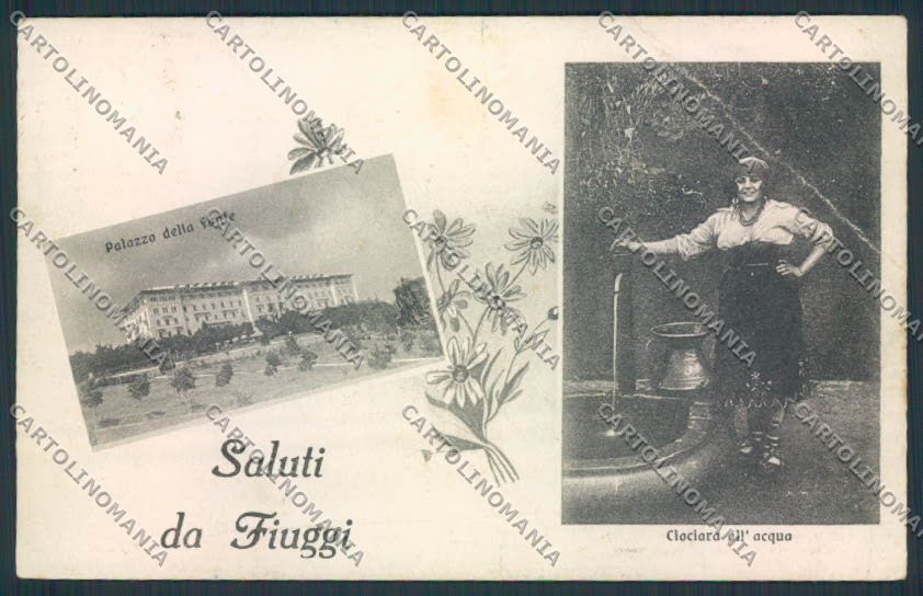Frosinone Fiuggi PIEGA Saluti da cartolina MV1337 – fronte