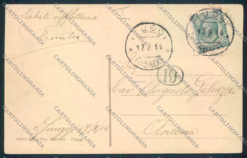 Frosinone Fiuggi cartolina MV1348 – retro
