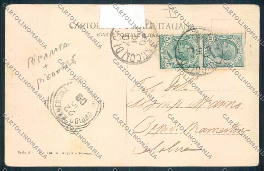 Frosinone Fiuggi RIPARATA cartolina MV1352 – retro
