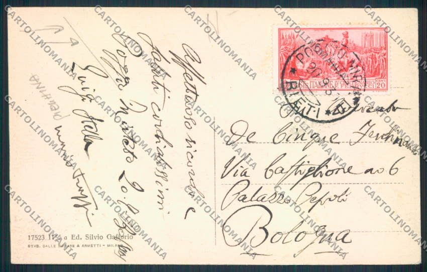 Rieti Poggio Mirteto PIEGHINA cartolina MV1463 – retro