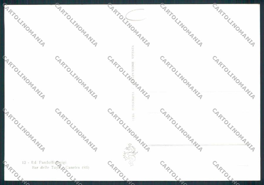 Rieti Canetra Foto FG cartolina MV1467 – retro