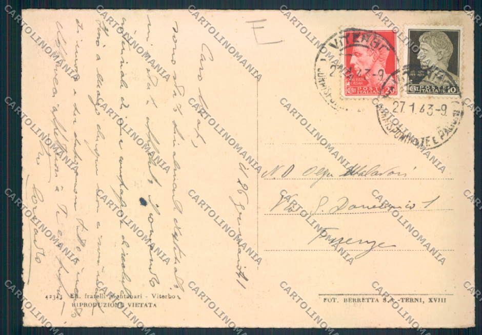Viterbo FG cartolina MV1517 – retro
