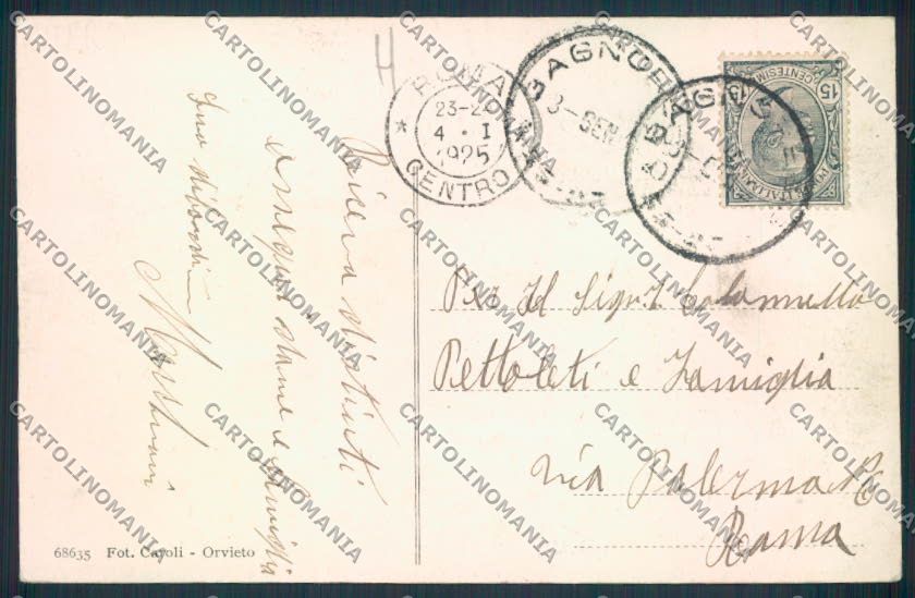 Viterbo Bagnoregio cartolina MV1552 – retro