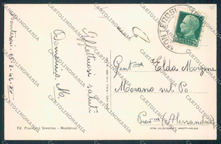 Viterbo Monterosi Saluti da cartolina MV1556 – retro
